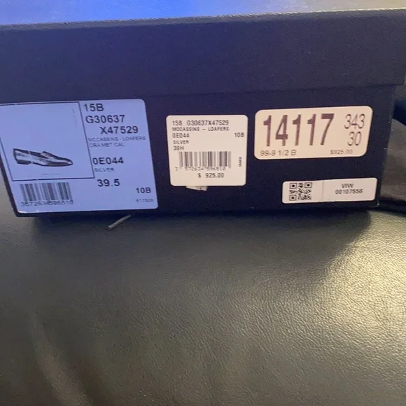 Chanel Leather Loafers Silver NWT size 39.5 made in Italy. - Picture 9 of 9